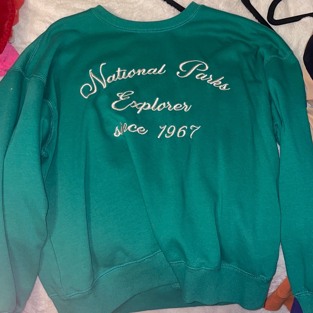 green hollister crewneck
